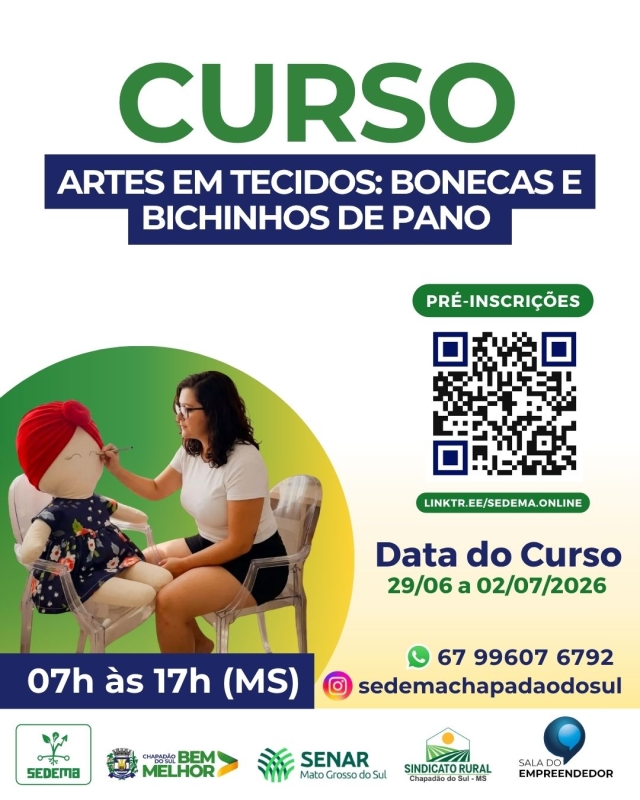 Noticia sedema-abre-inscricoes-para-o-curso-de-artes-em-tecidos-bonecas-e-bichinhos-de
